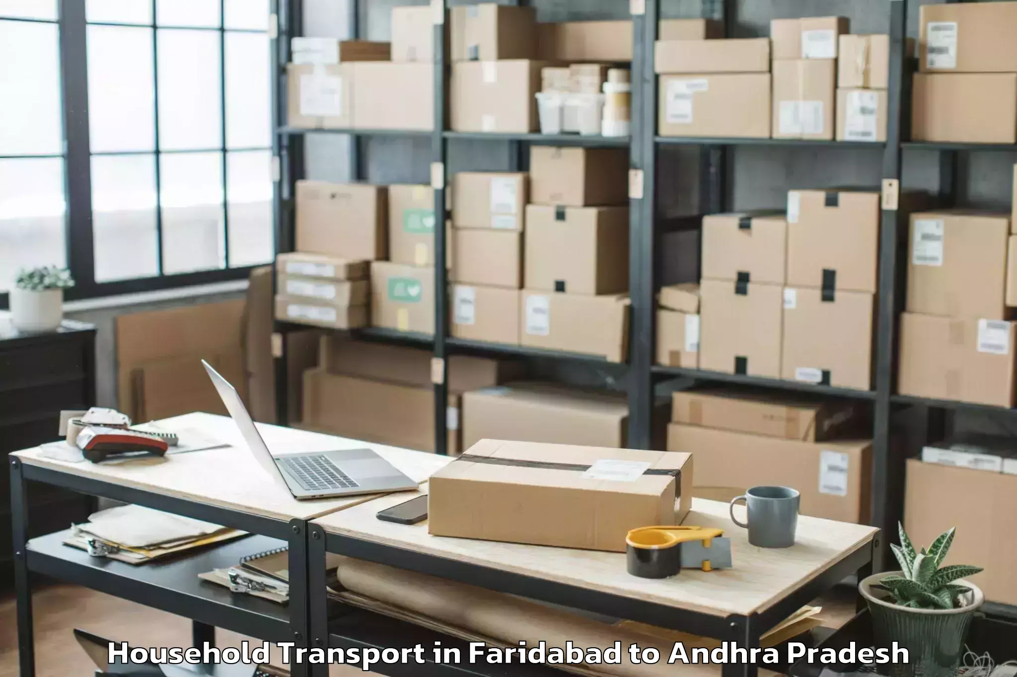 Quality Faridabad to Kotturu Srikakulam Household Transport